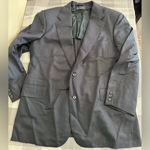 Brooks Brothers 46R Navy Blue Blazer Suit Jacket Sport Coat wool